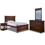 Canterbury 6-Piece Full Bedroom Package - Warm Cherry