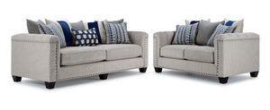 Charice Sofa & Loveseat - Putty