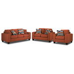 Cindy Sofa, Loveseat and Chair Set-Brick