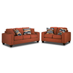 Cindy Sofa and Loveseat Set-Brick