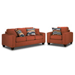 Cindy Sofa and Chair Set-Brick