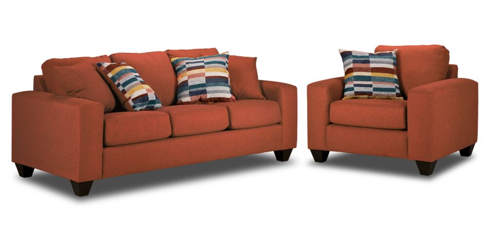 Cindy Sofa and Chair Set-Brick