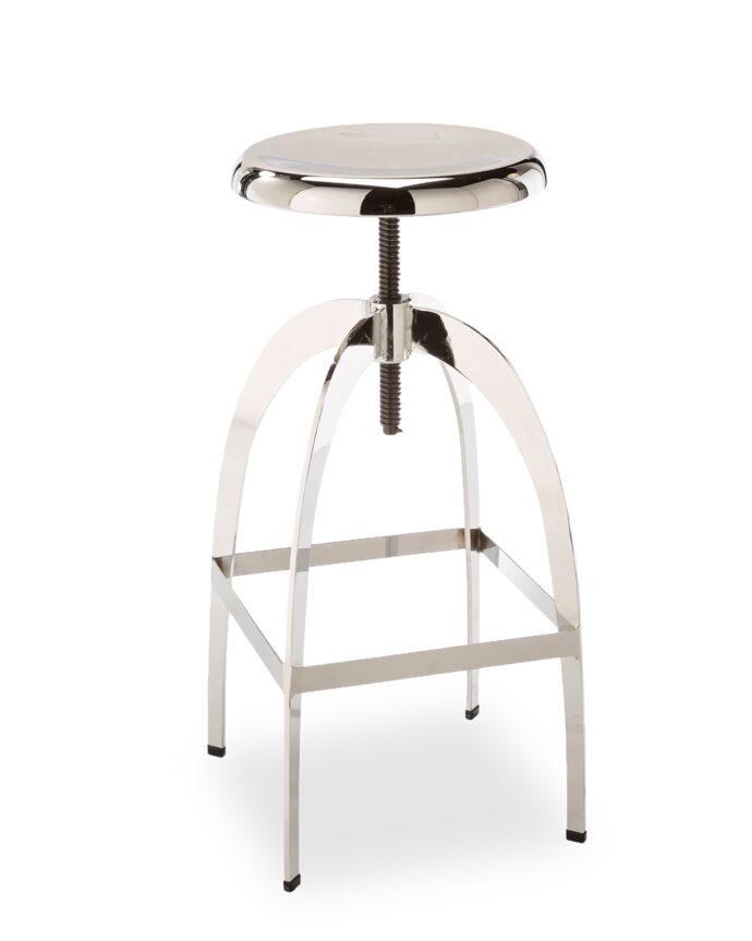 Colby Adjustable Bar Height Stool - Chrome