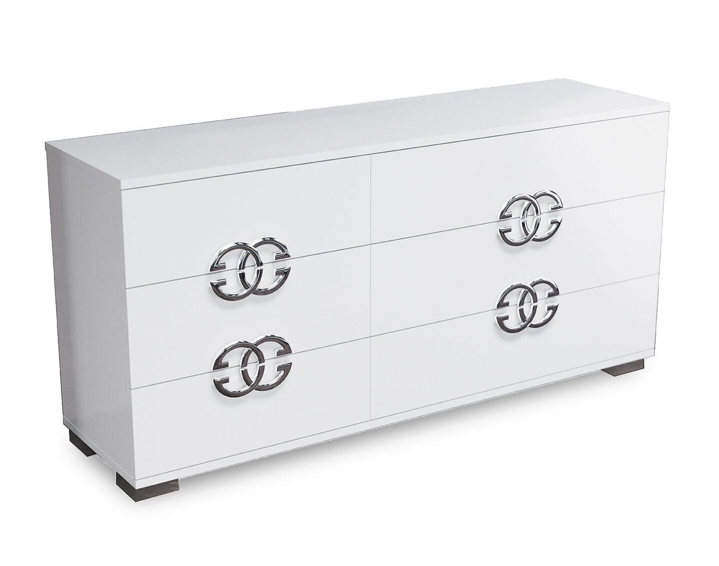 Dafne 6 Drawer Dresser - White Lacquer