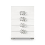 Dafne 5 Drawer Chest - White Lacquer