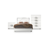 Dafne 5-Piece King Bedroom Package - White Lacquer