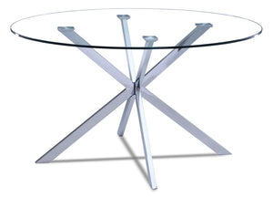 Darron Round Dining Table - Chrome