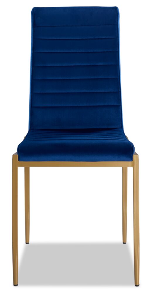 Darron Side Chair - Blue, Gold