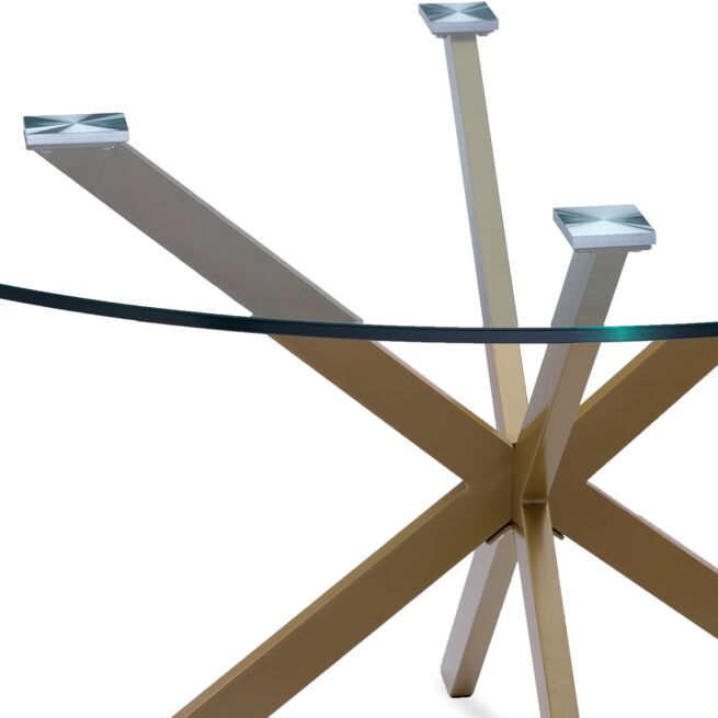 Darron Round Dining Table - Gold