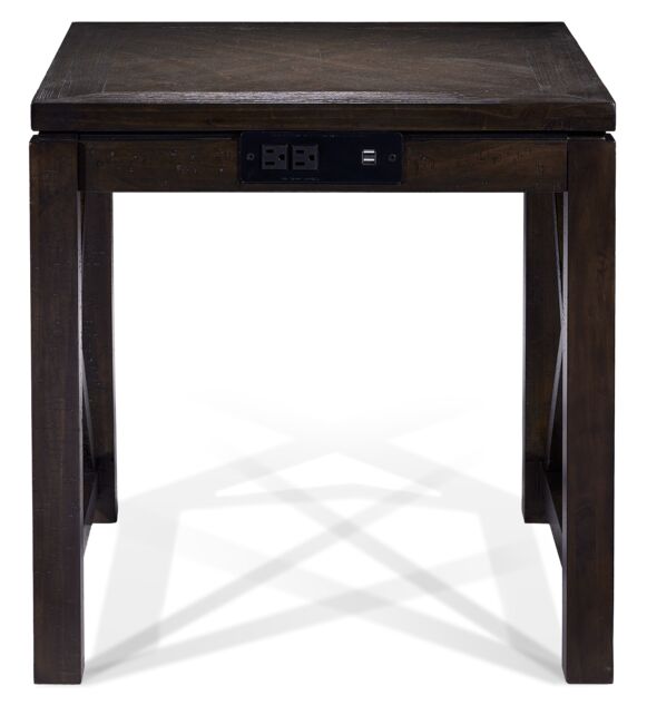 Diamond End Table - Walnut