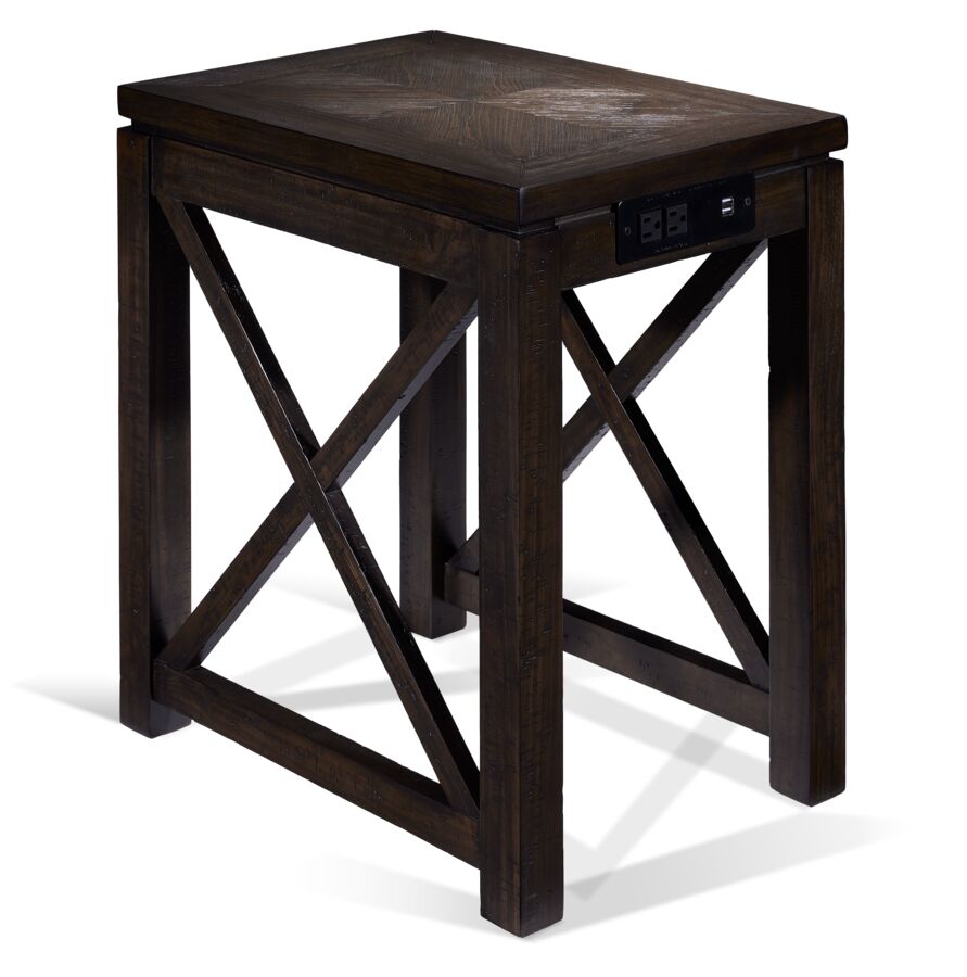 Diamond Side Table - Walnut