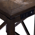 Diamond Side Table - Walnut