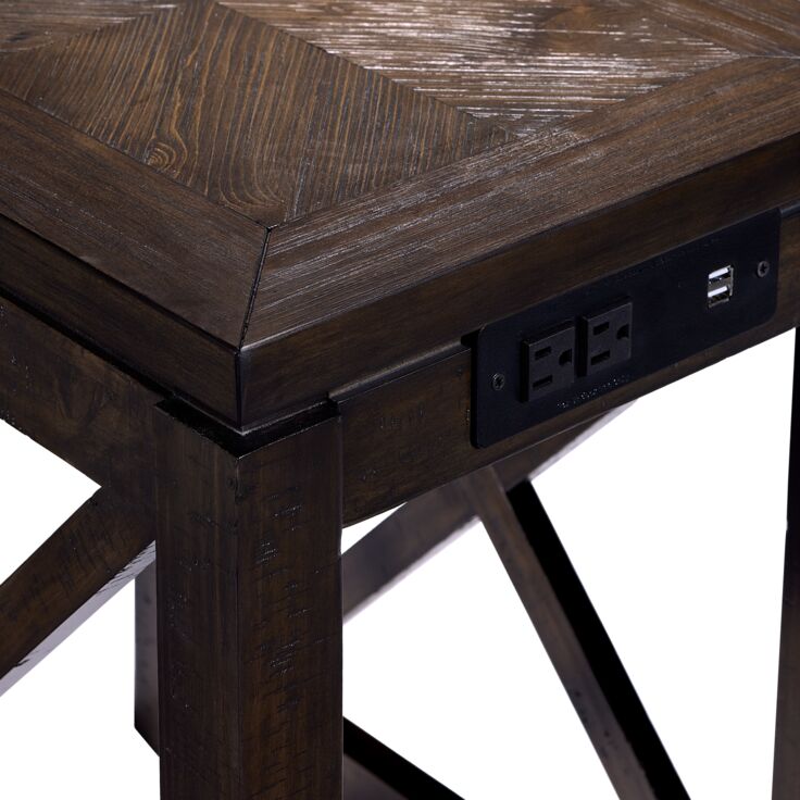 Diamond Side Table - Walnut