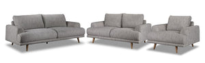 Dianna 3 Pc. Living Room Package - Grey