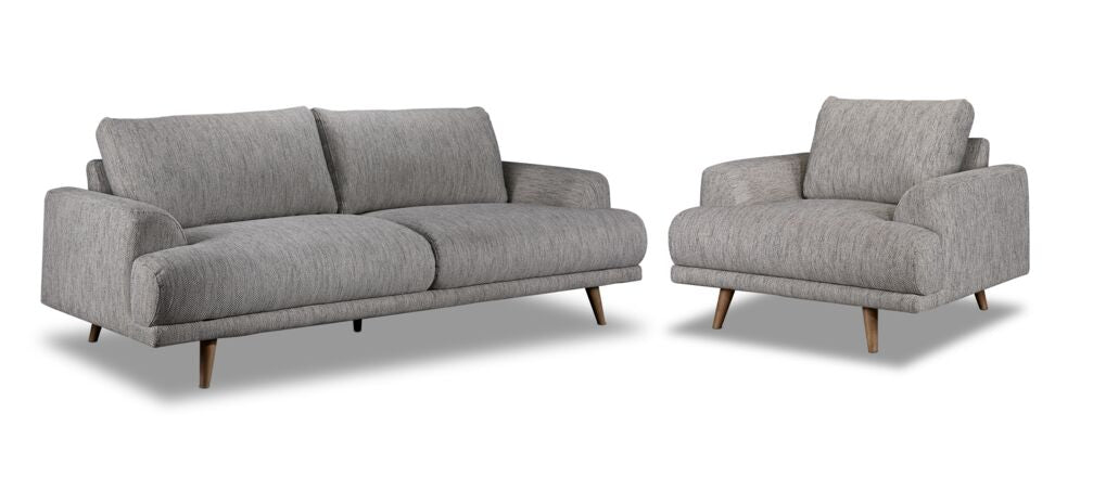 Dianna 2 Pc. Living Room Package w/ Chair - Grey