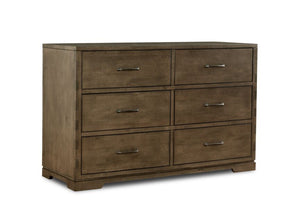 Dovetail 6 Drawer Dresser - Graphite