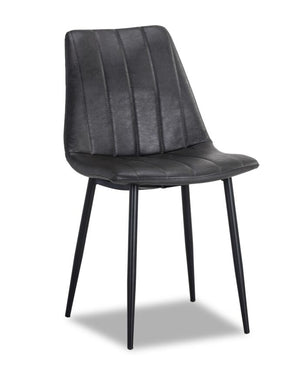 Drew Side Chair - Black, Bravo Portabella