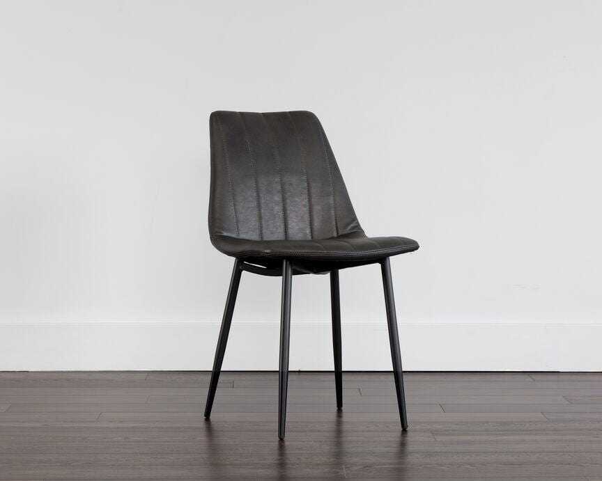 Drew Side Chair - Black, Bravo Portabella