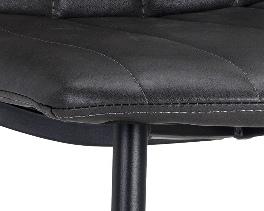 Drew Side Chair - Black, Bravo Portabella
