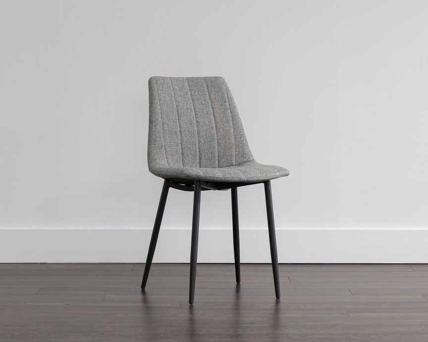 Drew Side Chair - Black, Light grey