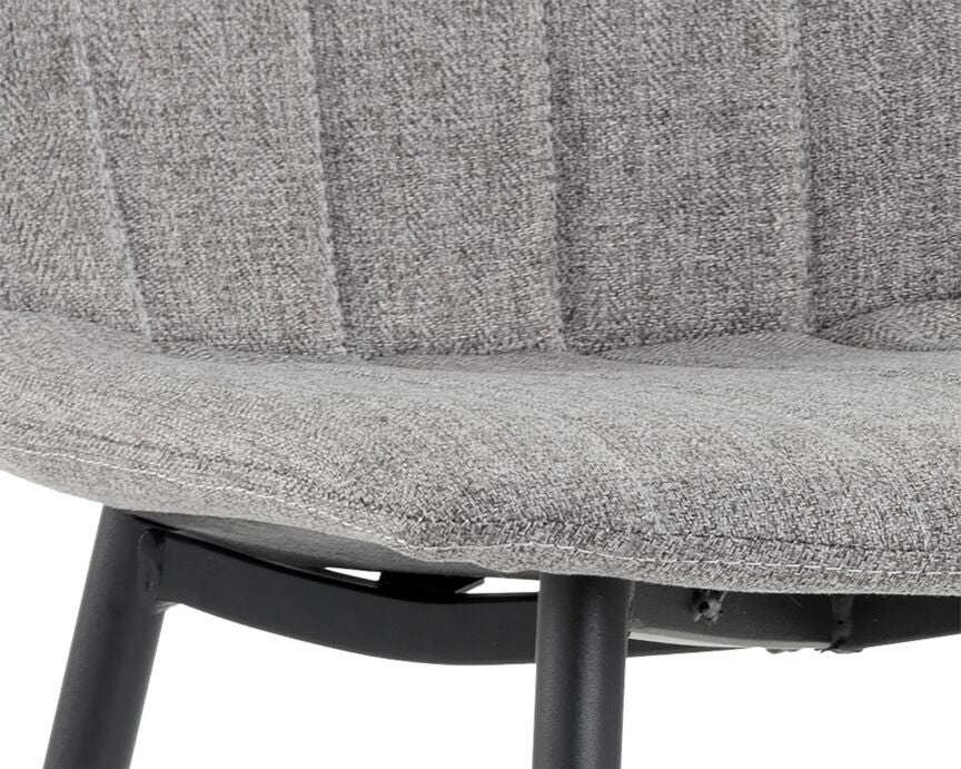 Drew Side Chair - Black, Light grey