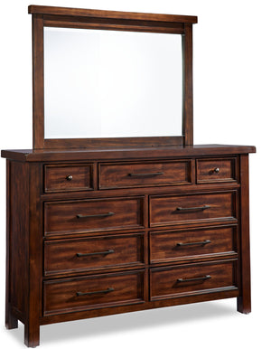 Eden 9 Drawer Dresser - Dark Brown
