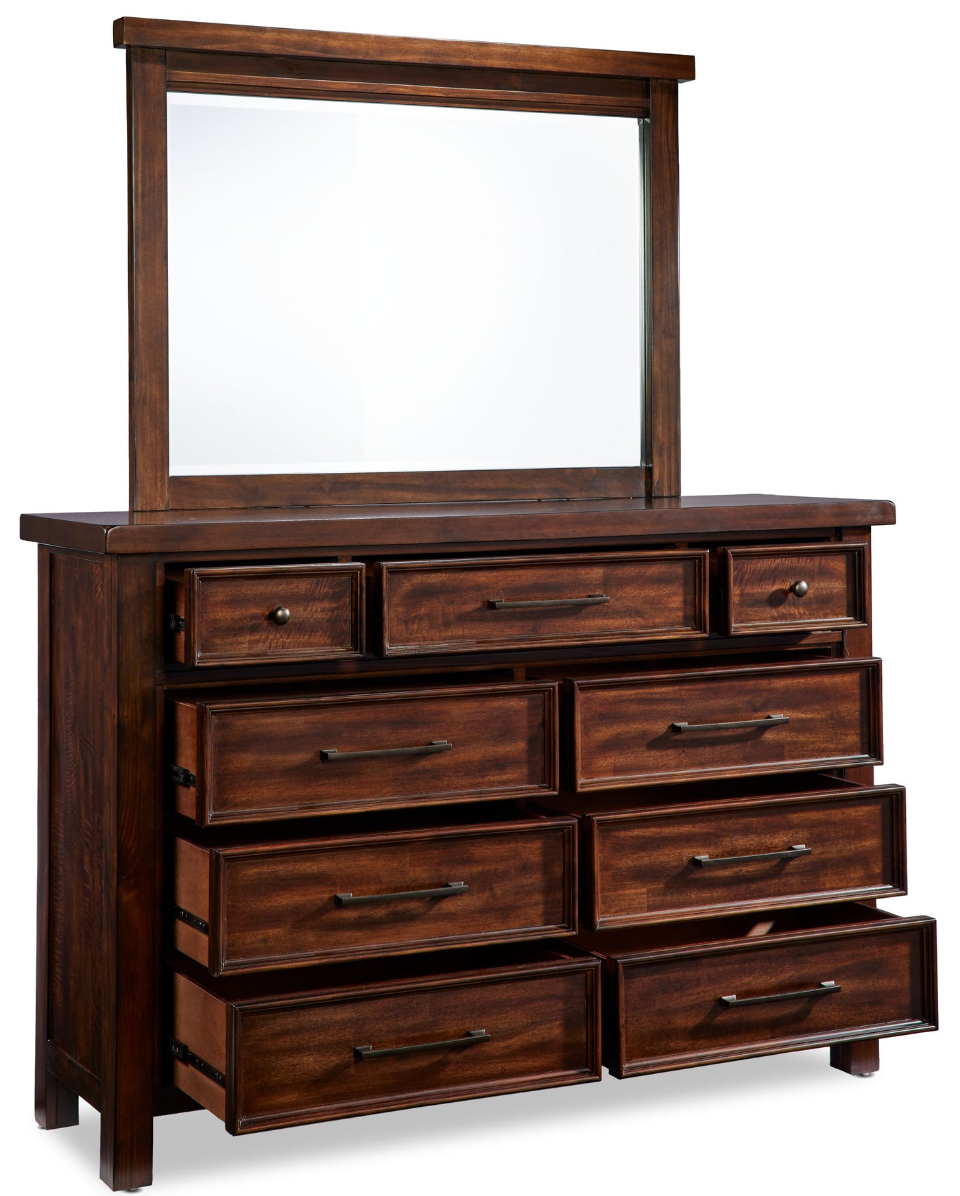 Eden 9 Drawer Dresser - Dark Brown