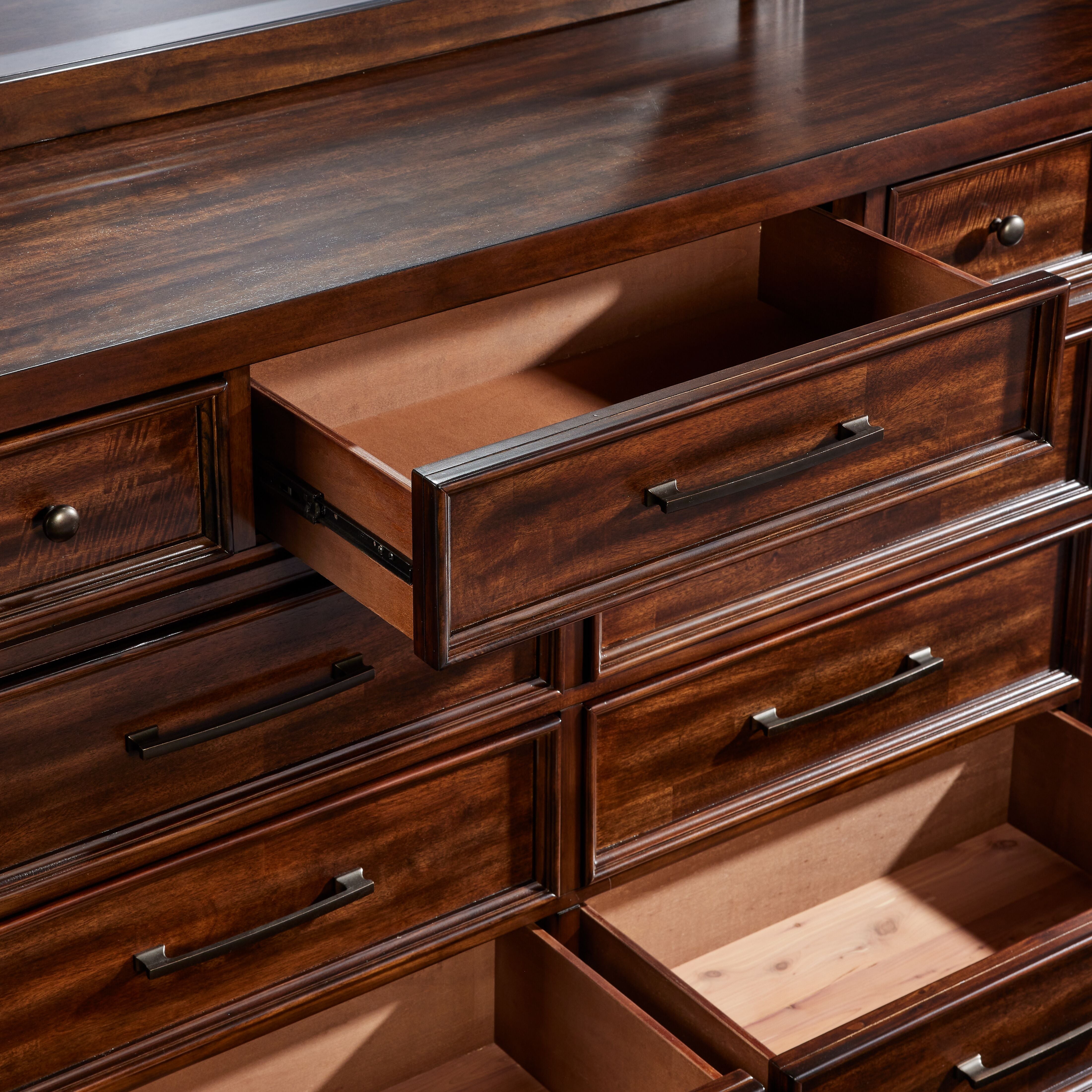 Eden 9 Drawer Dresser - Dark Brown