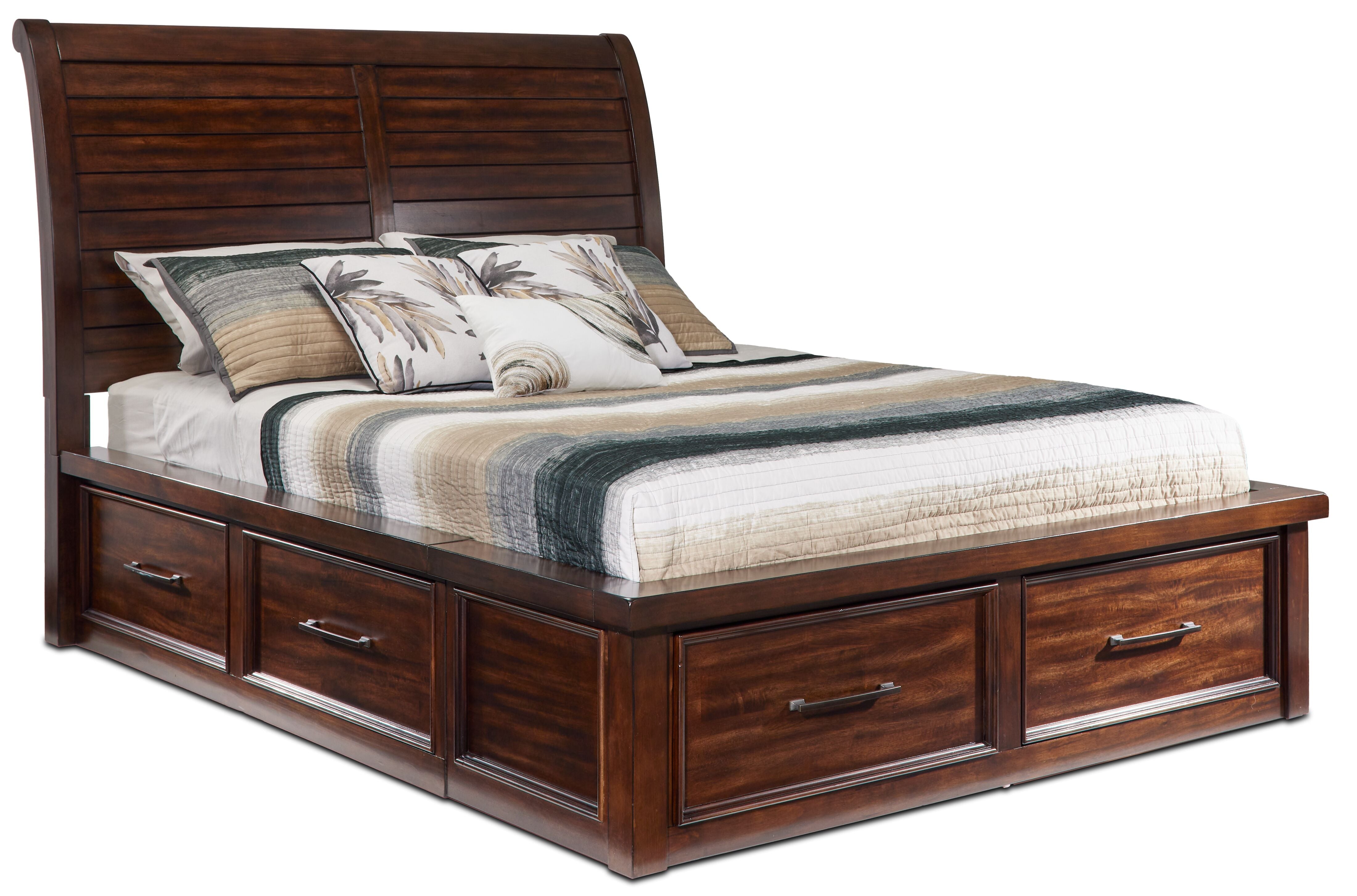 Eden 3-Piece Queen Storage Bed - Dark Brown