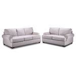 Elaine Sofa & Loveseat Set - Cream