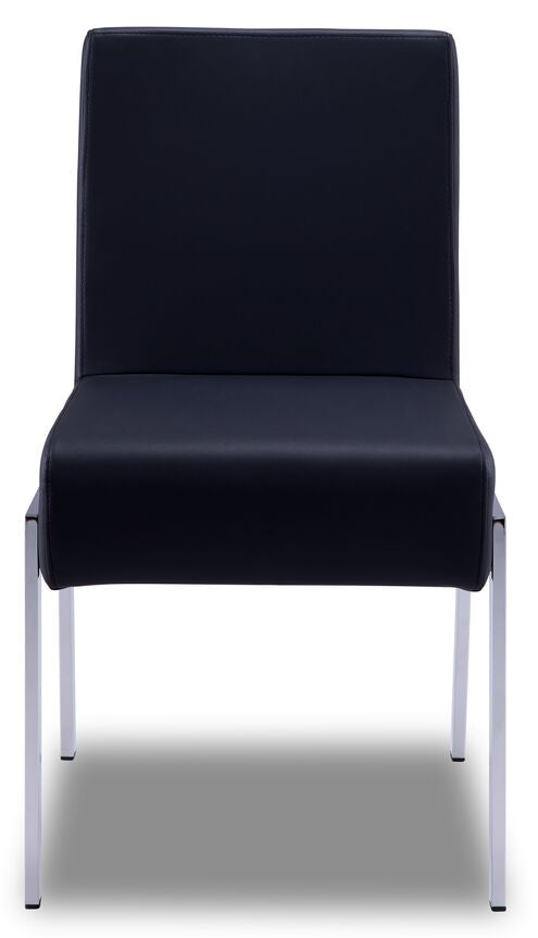 Ellis Side Chair -Black, Chrome