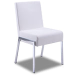 Ellis Side Chair -White, Chrome