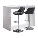 Emile II 3-Piece Bar Height Dining Set - White/Grey