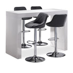 Emile II 5-Piece Bar Height Dining Set - White/Grey