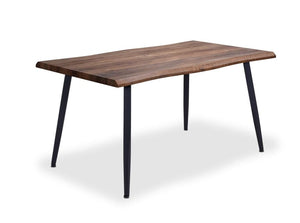 Elxse II Dining Table - Live Edge Table-Brown, Black