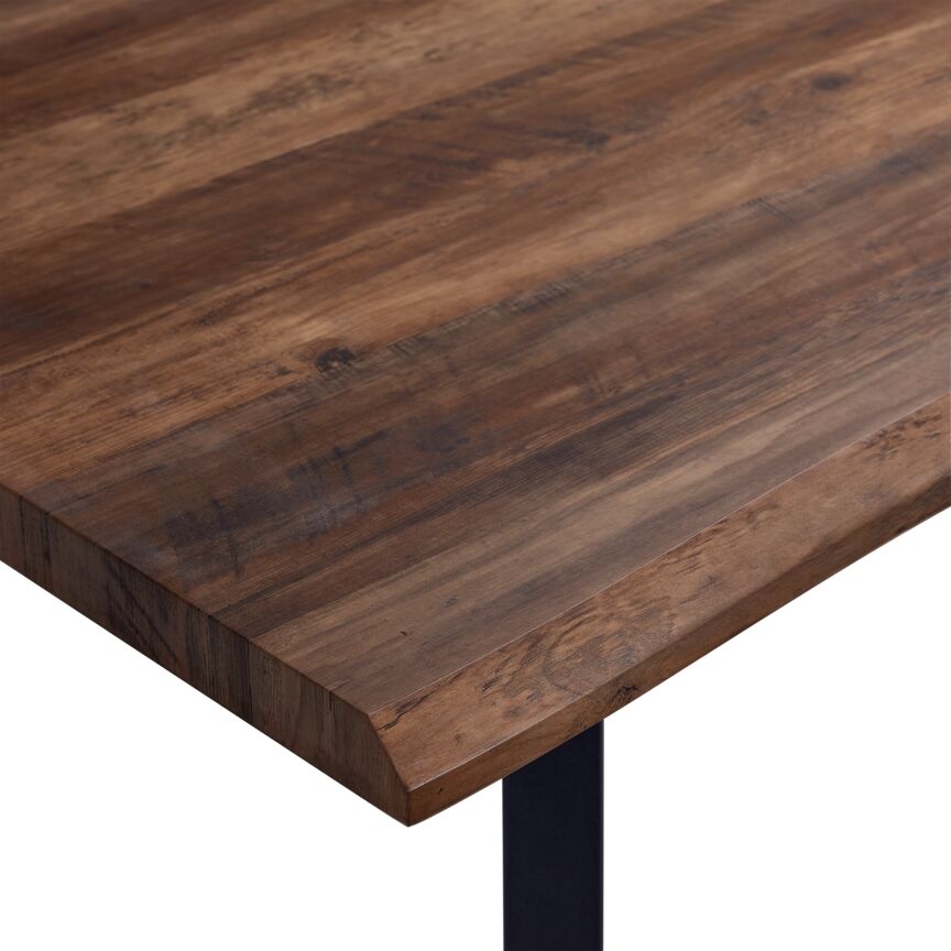 Elxse II Dining Table - Live Edge Table-Brown, Black