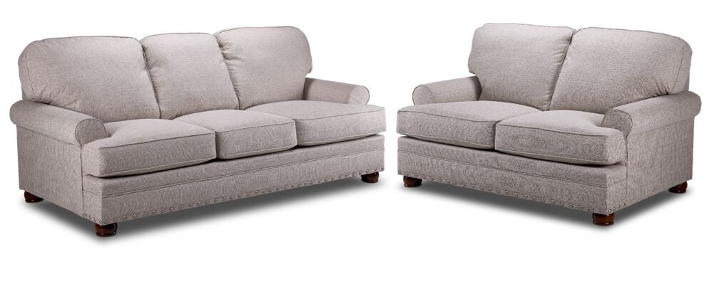 Farmington Sofa and Loveseat Set - Buff