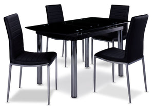 Fino II 5-Piece Dining Set - Black