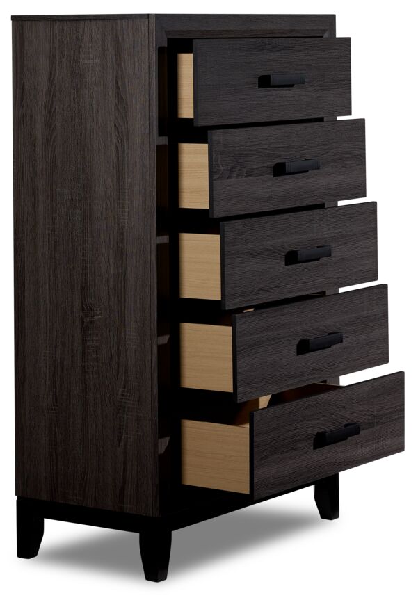 Fog 5 Drawer Chest - Grey, Black