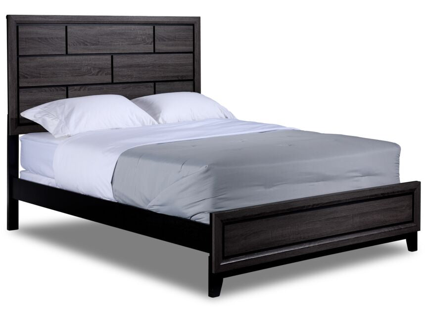 Fog 5-Piece Queen Bedroom Package - Grey, Black
