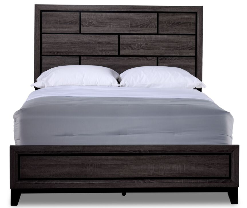 Fog 3-Piece King Bed - Grey, Black