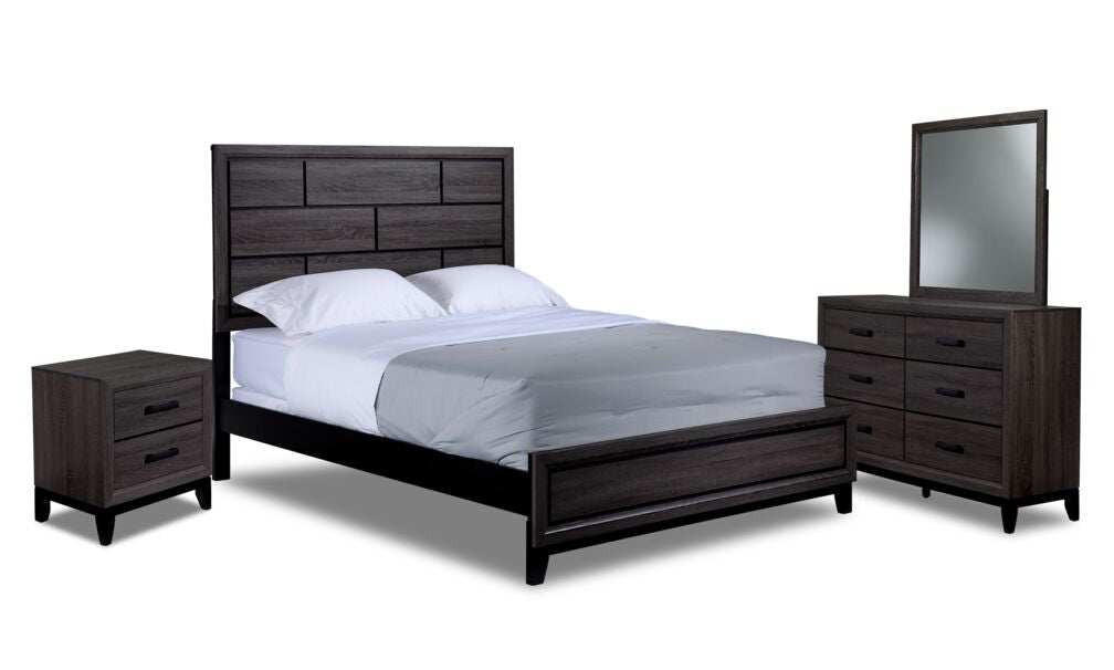 Fog 6-Piece King Bedroom Package - Grey, Black