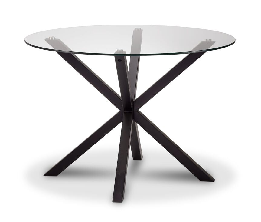 Robyn 5-Piece Round Dining Set - Black, Grey