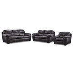 Grant 3 Pc. Living Room Package - Steel