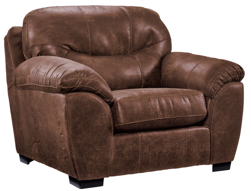 Grant Sofa, Loveseat and Chair Set - Dark Brown