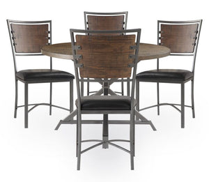 Hailey 5-Piece Dining Set - Brown