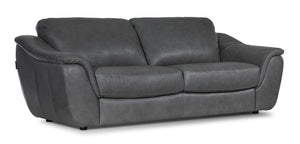 Harris Leather Sofa- Grey