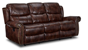 Harvey Reclining Sofa - Cherry