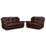 Harvey Reclining2 Pc. Living Room Package w/ Loveseat - Cherry