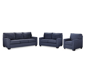 Hazel 3 Pc. Living Room Package - Navy